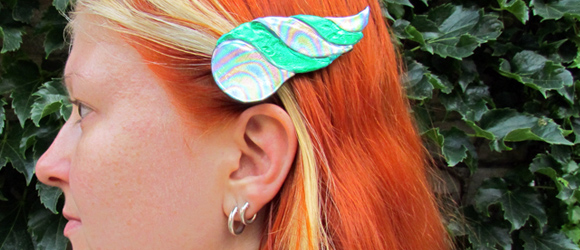 Sunhawk - dragonhorn barrettes