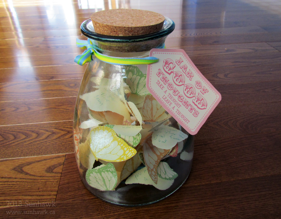 Sunhawk - Good Thoughts Jar - Butterfly Thoughts 01